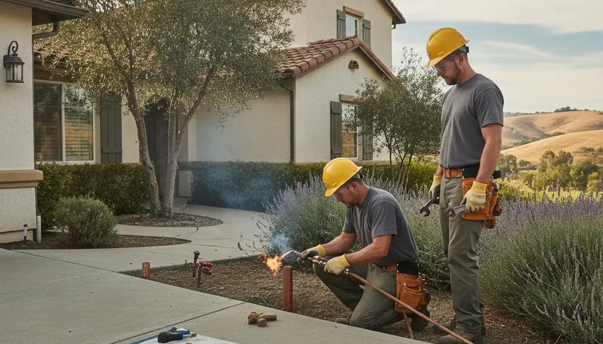 San Jose, CA plumbing repair technician inspecting a residential sink leak