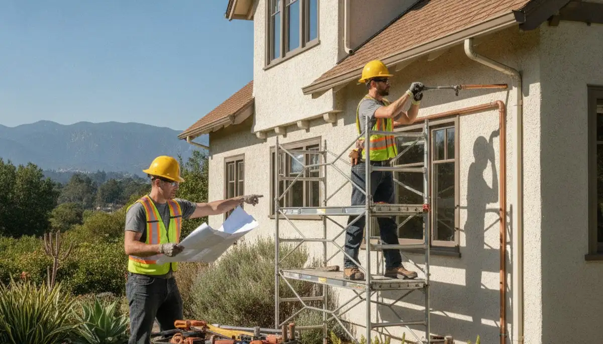 San Jose, CA plumbing repair team fixing a residential pipe leak