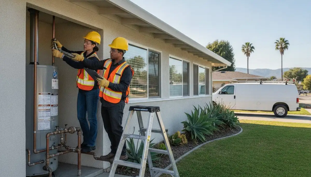 San Jose, CA plumbing repair team fixing a residential pipe leak