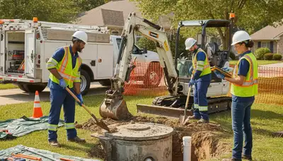 San Jose, CA plumber inspecting septic system for home repair service