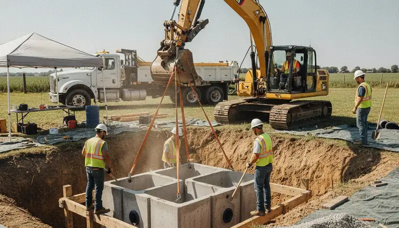 Septic tank installation for San Jose, CA home by professional plumbers