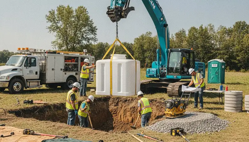Septic tank installation for San Jose, CA homes by On Call Plumbers, with site prep and final connection
