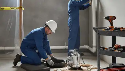 San Jose, CA plumber installing sump pump for home flood protection