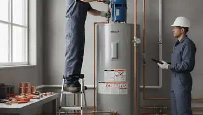 San Jose, CA plumber repairing a water heater for reliable home plumbing service