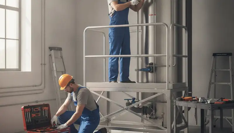 San Jose, CA plumber repairing a water heater for reliable home plumbing service